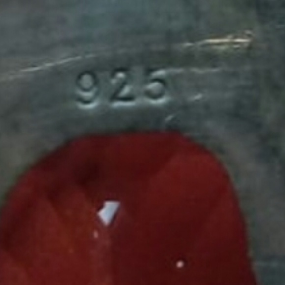 925 Sterling Silver Artisan Crafted Genuine Treated Fire Quartz Dangle Earrings - Picture 12 of 12